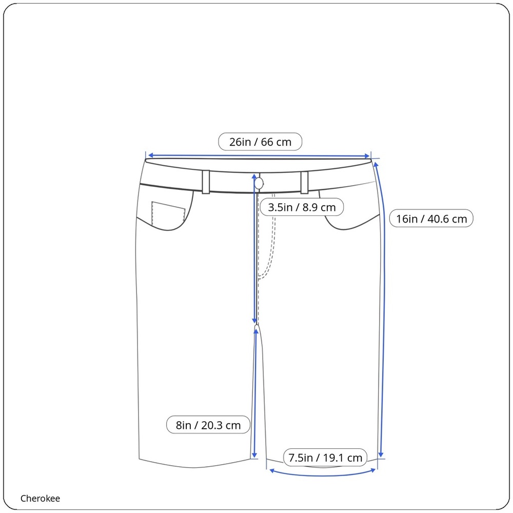 Cherokee Girls Straight Bermuda Style Denim Shorts - Picture 6 of 6